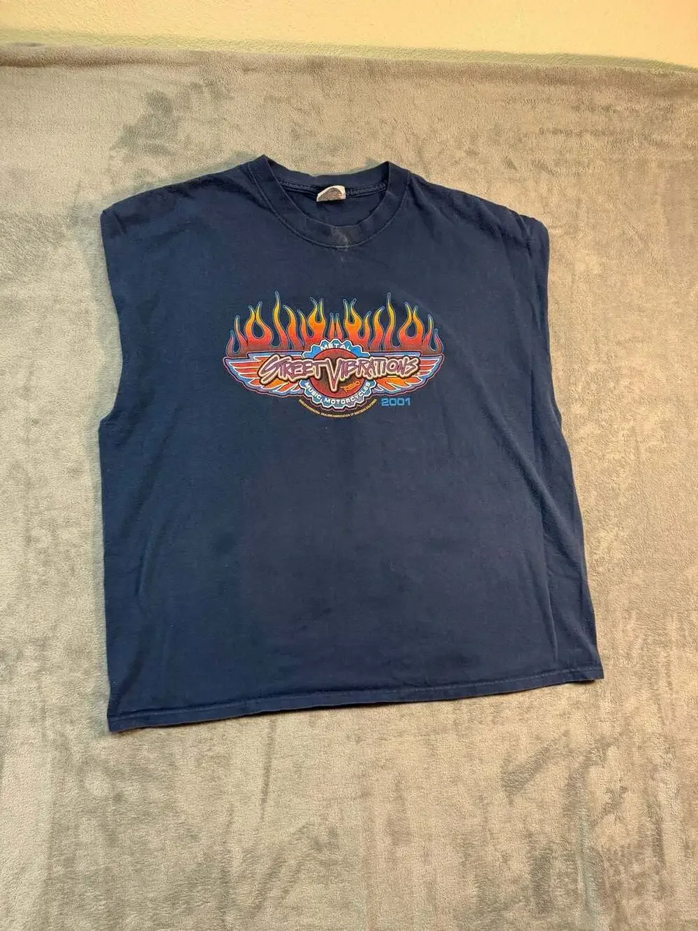 Vintage 2001 Street Vibrations Reno Metal Music and Motorcycles Sleeveless 2XL